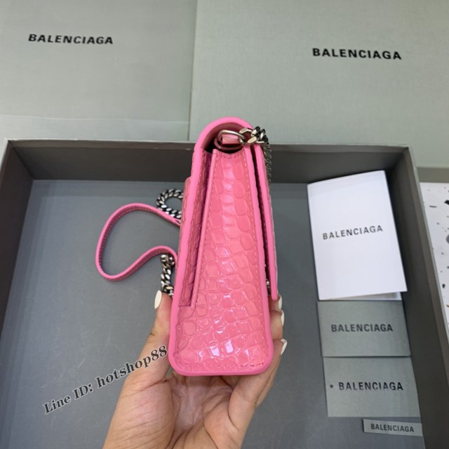 Balenciaga專櫃爆款鱷魚紋鏈條包女士肩背包 巴黎世家沙漏鏈條斜挎包 fyj1881